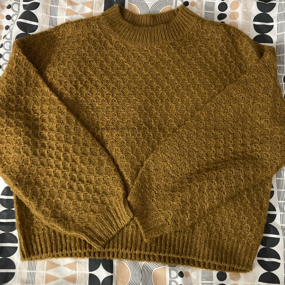 Elegant Mustard Knit Sweater